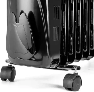 Roulettes et range cable d'alimentation du radiateur à bain dhuile aigostar black forest 33jif
