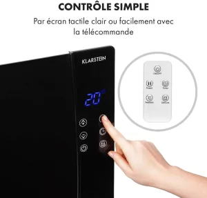 KLARSTEIN Lindholm panneau de controle et télécommande KLARSTEIN Lindholm panneau de controle et télécommande