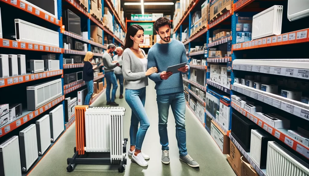 choix radiateurs électrique magasin bricolage