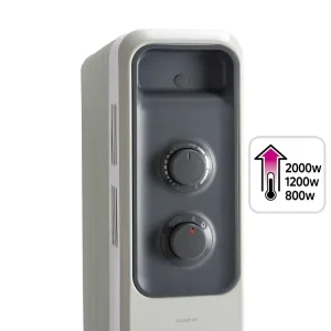 Radiateur bain d'huile électrique EQUATION Basic 2000 W panneau de controle