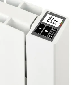 Radiateur électrique connecté à inertie fluide 1000W ACOVA Alcantara horizontal panneau de controle (1) Radiateur électrique connecté à inertie fluide 1000W ACOVA Alcantara horizontal panneau de controle