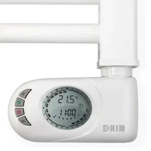 Sèche-serviettes électrique HJM, 750 W, H.109 x l.50.5 cm Noor blanc panneau de controle