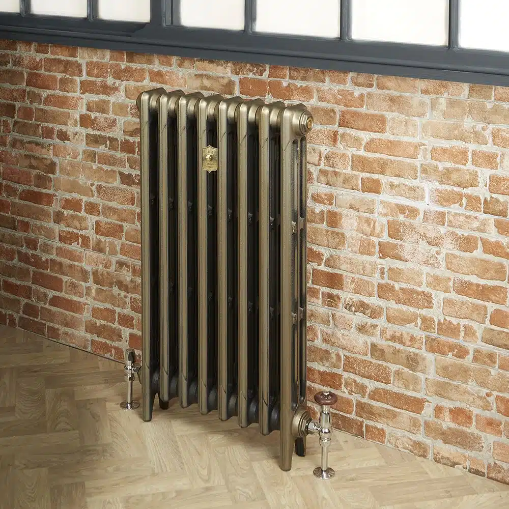 Radiateur à eau chaude 3 rangs Laiton Naturel