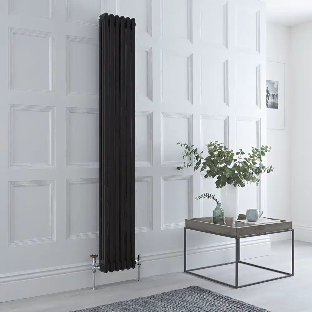 Radiateur à eau chaude 3 rangs Noir