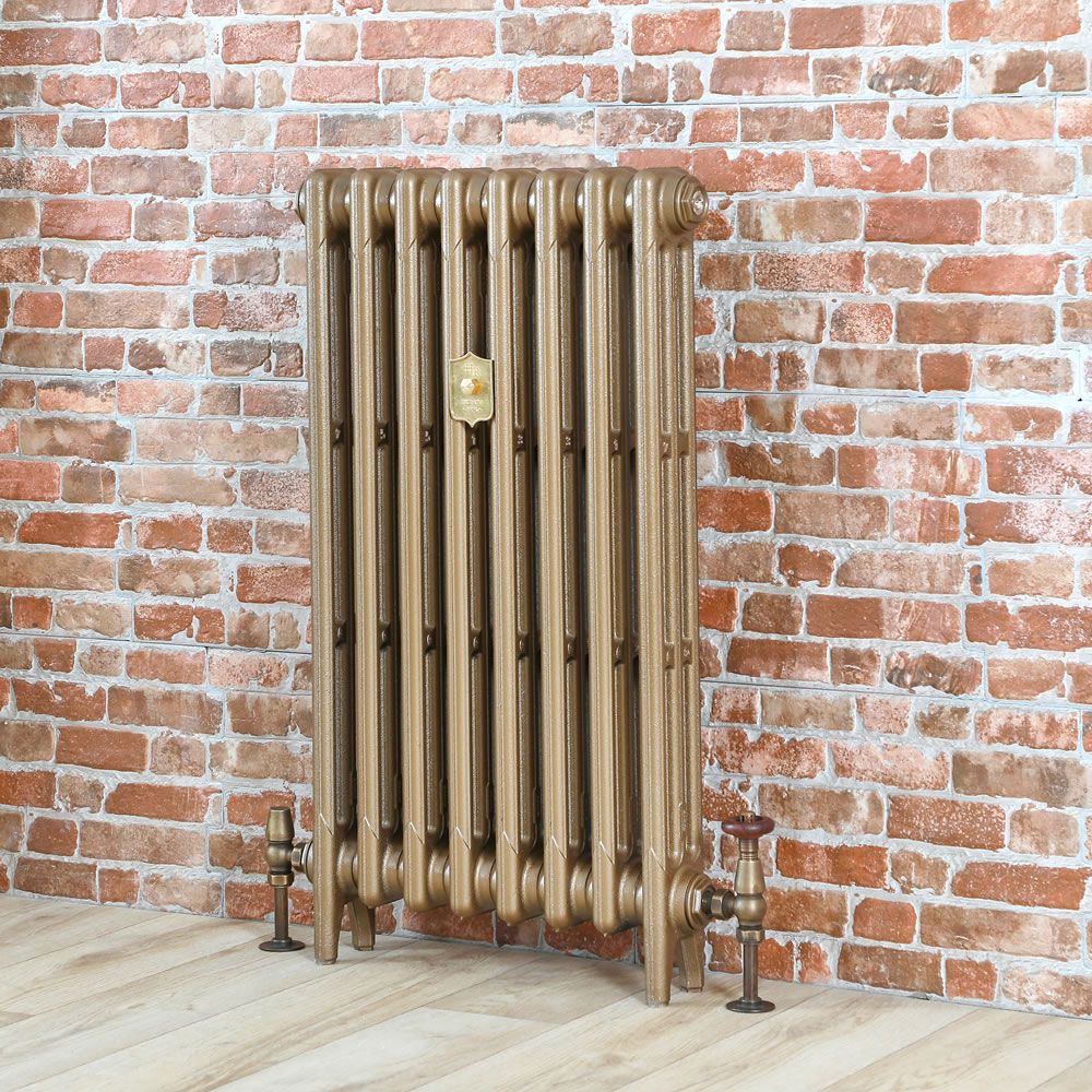 Radiateur à eau chaude 3 rangs Or Baroque