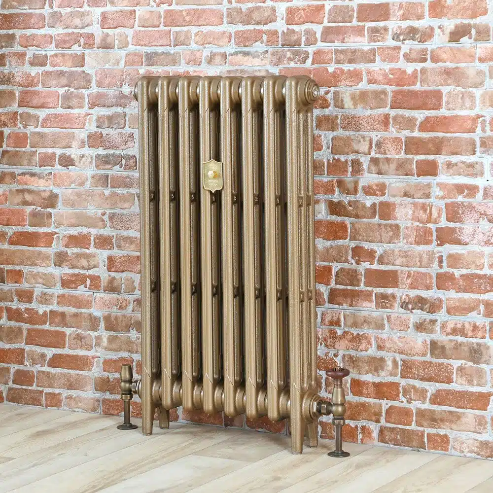 Radiateur à eau chaude 3 rangs Or Baroque