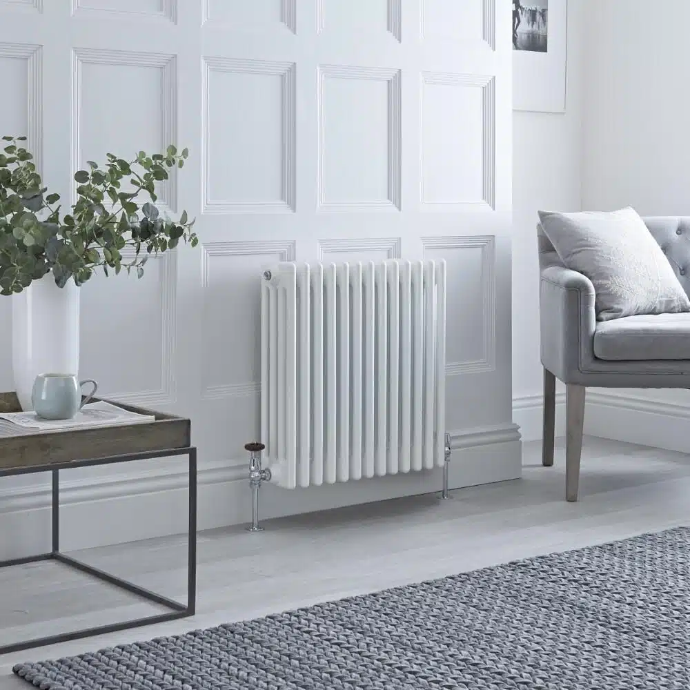 Radiateur à eau chaude 4 rangs Blanc