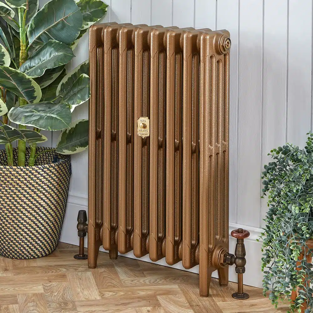 Radiateur à eau chaude 4 rangs Or Brûlé