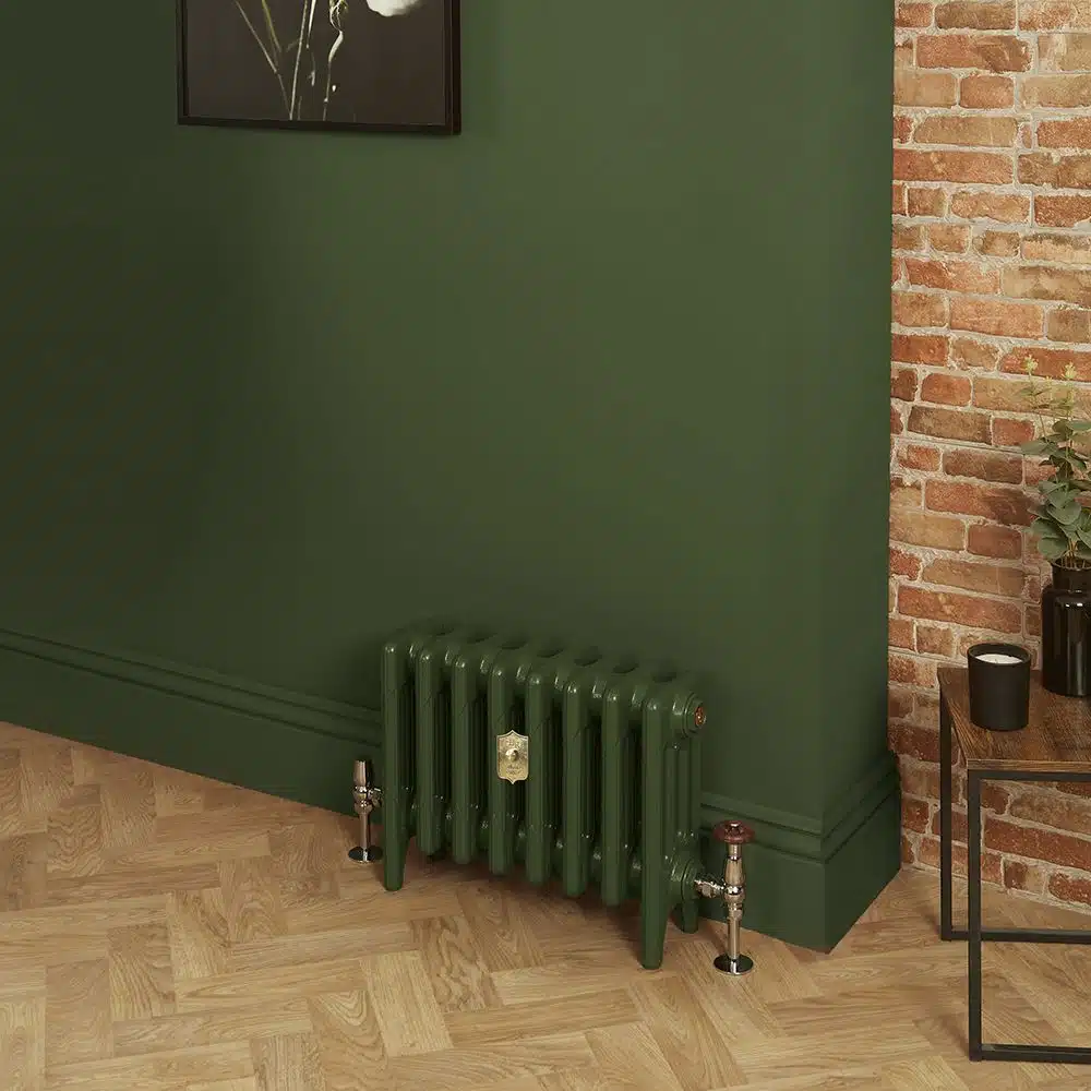 Radiateurà eau chaude 4 rangs Verte (Duck Green W55 de