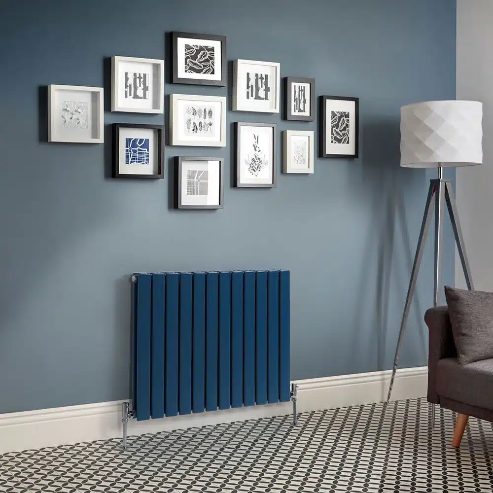 Radiateur à eau chaude double rang Bleu Foncé