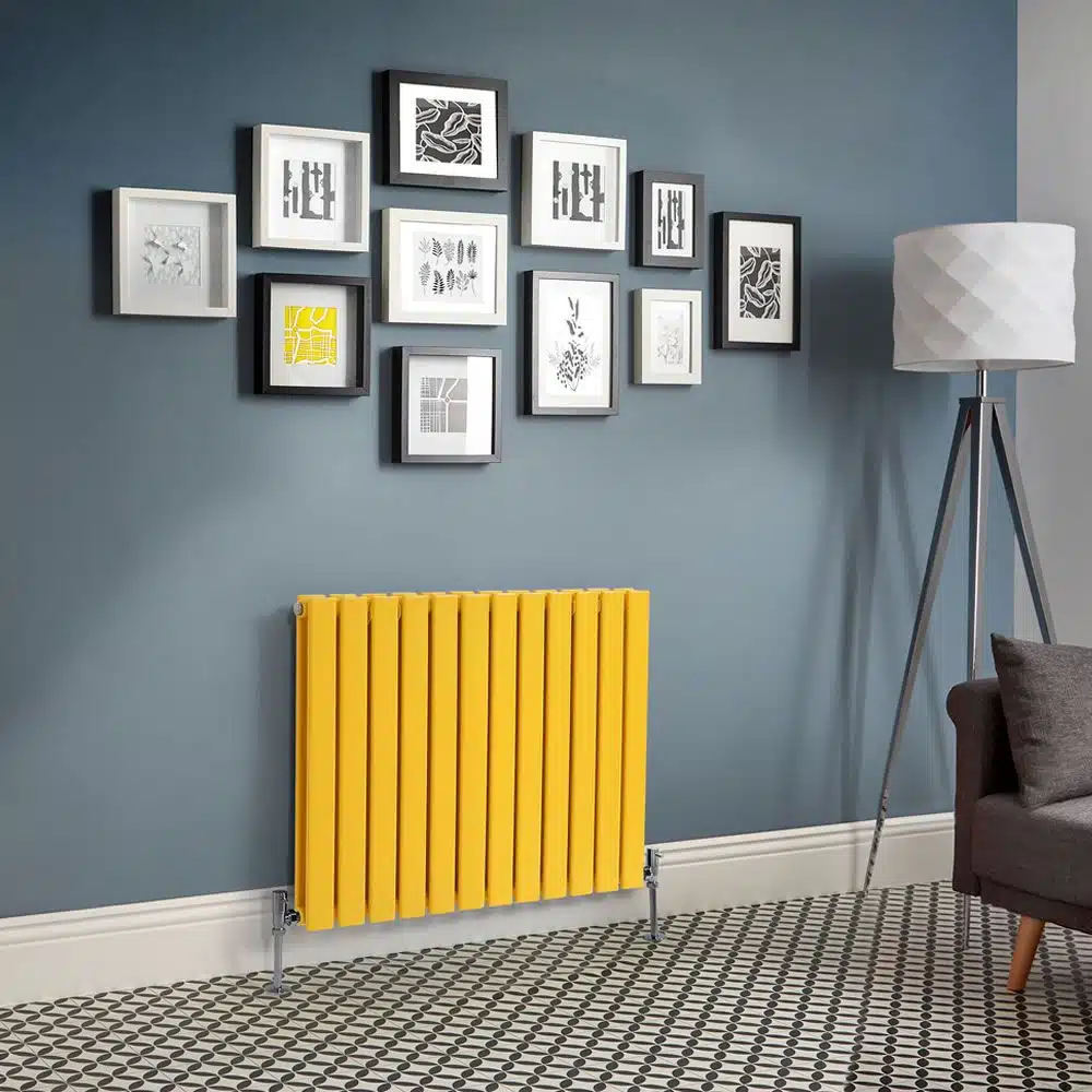 Radiateur à eau chaude double rang Jaune
