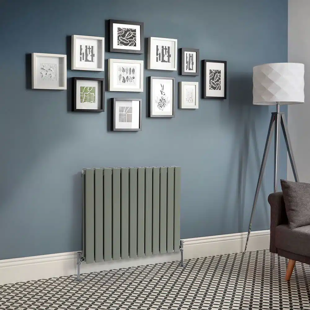 Radiateur à eau chaude double rang Vert sauge