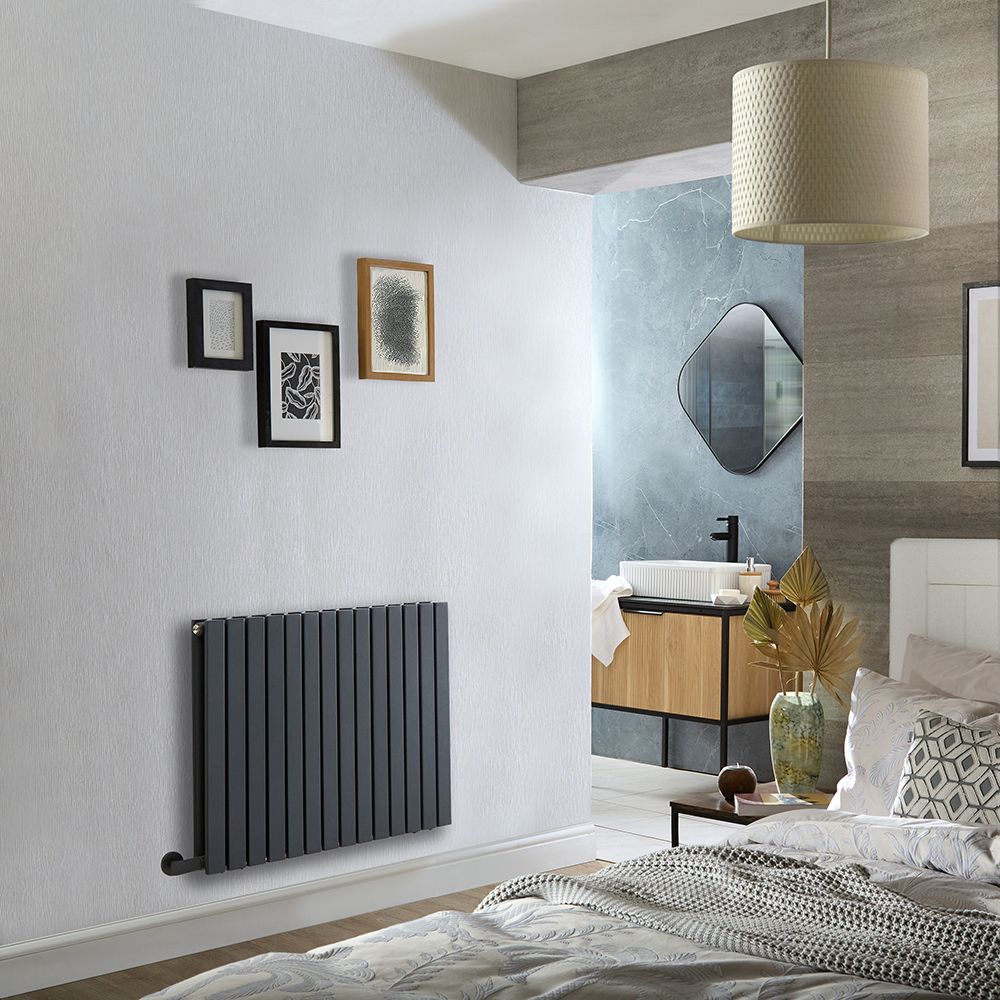 Radiateur électrique 2 rangs Anthracite