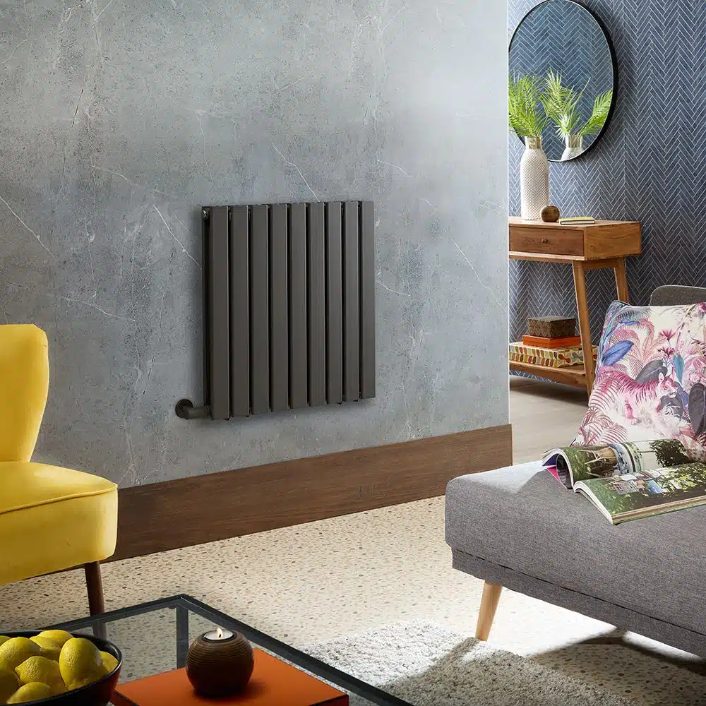 Radiateur électrique double rang Anthracite